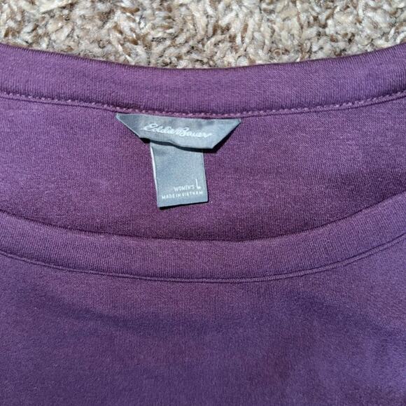 Eddie Bauer Purple Crewneck Pullover‎ Large Soft - Picture 3 of 3